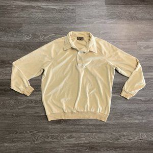 Vintage 70s 80s Sears Sportswear Terry Cotton Polo Shirt Sz. 2XL